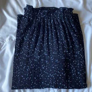 Blue with white polka dot swing dress